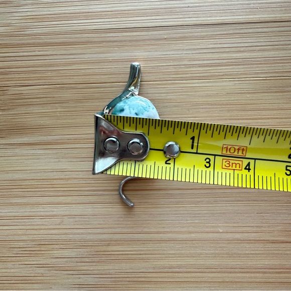 Silver and Agate Natural Stone Necklace Pendant - Picture 4 of 10